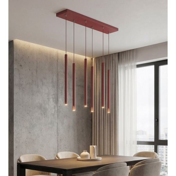 EMIBIG 1647/6 SELTER 6 BURGUNDY LAMPA WISZĄCA