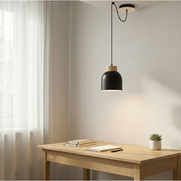 EMIBIG 1626/1 KRU 1 BLACK LAMPA WISZĄCA