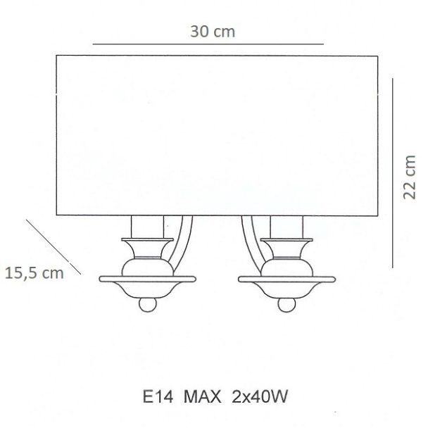 WYPRZEDAŻ BERELLA LIGHT BL1379 Adozo Wall 2 Kinkiet Chrom E14