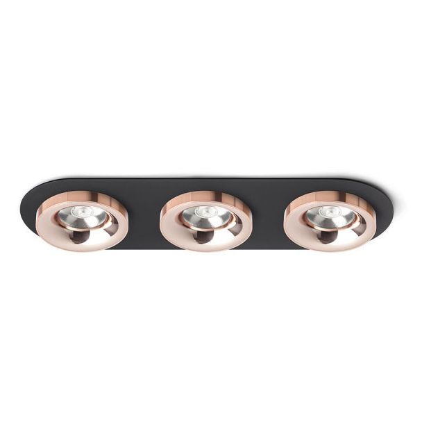 RENDL R13248 SHARM R III wpuszczana czarna miedź/miedź 230V LED 3x10W 24° 3000K