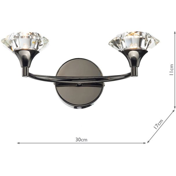 DAR LUT0967 LUTHER DWB CW CRYSTAL GLASS BLK CHR
