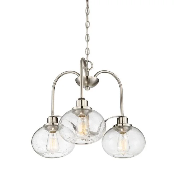 ELSTEAD Trilogy QZ-TRILOGY3-BN 3 Light Chandelier - Brushed Nickel