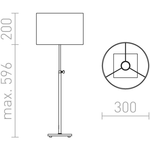 RENDL R12665 EDIKA stołowa brązowa nikiel mat 230V E27 42W