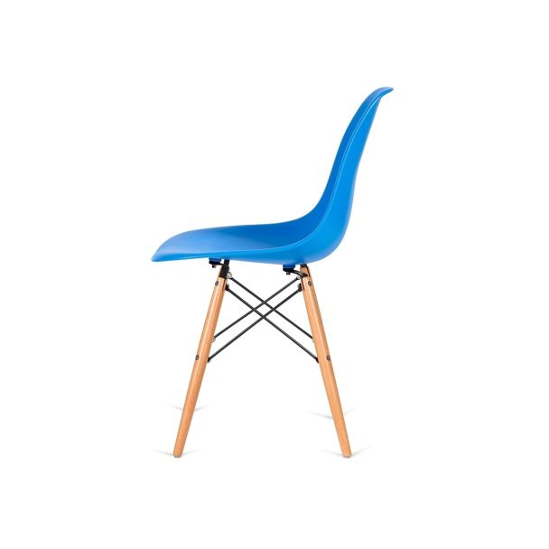 KING HOME K-130.BLUE.11.DSW Krzesło DSW WOOD niebieski.11 - polipropylen, podstawa bukowa