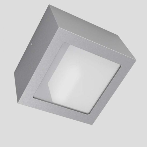 RENDL R10166 DEZA kwadratowa aluminium/szkło satynowe 230V G9 25W IP54