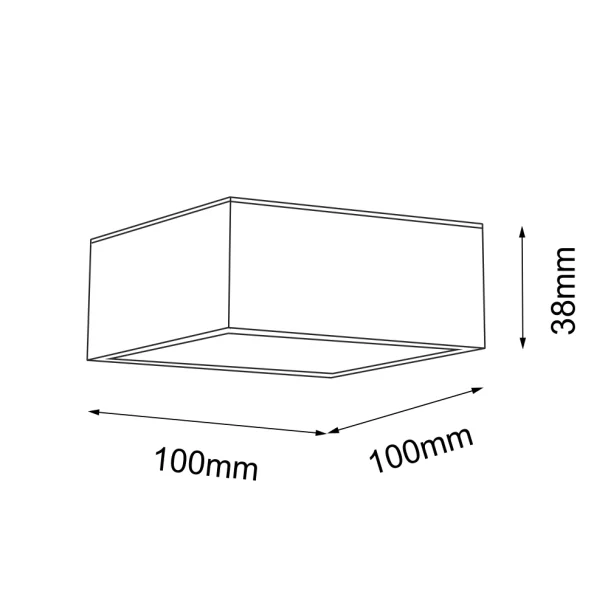 ANTIGO Plafon Tottori IL - Biały IP44 (100x100 mm) 3000K 7725