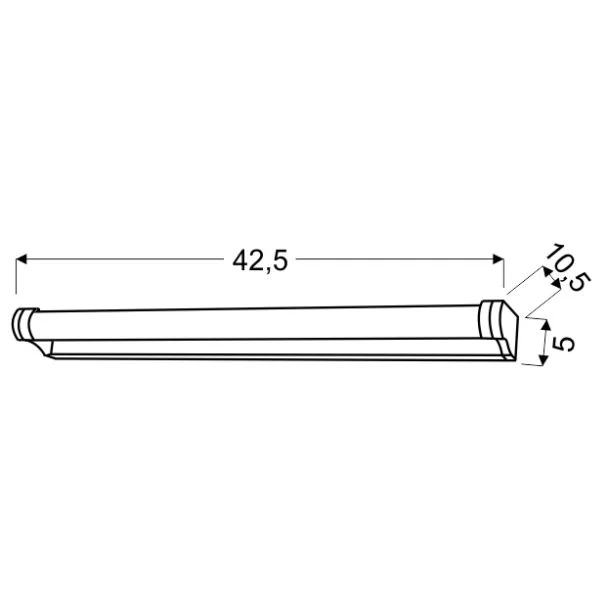 CANDELLUX 20-40800 MODERNO KINKIET 7W LED 40 CM STAL NIERDZEWNA POLEROWANA/AKRYL