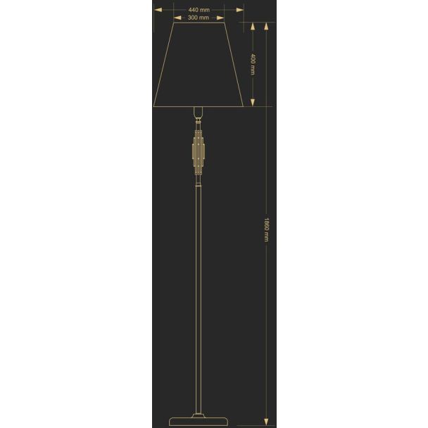 KUTEK FELLINO FEL-LS-1(Z/A) lampa podłogowa mosiężna
