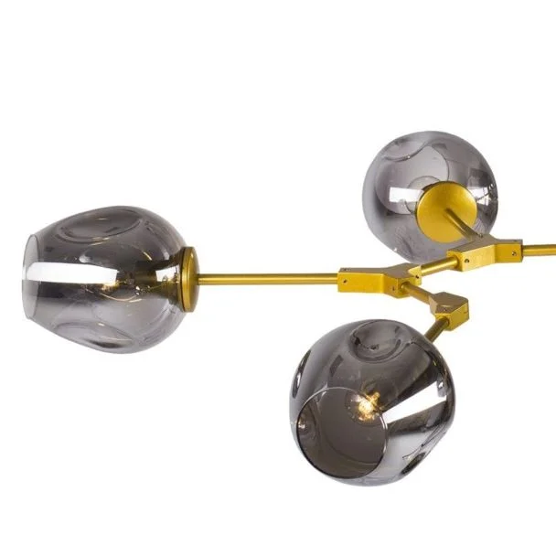 Step into Design ST-1232-6 GOLD Lampa wisząca MODERN ORCHID-6 złoto szara 130 cm
