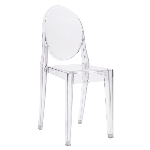 King Home 111-APC.CLEAR Krzesło VICTORIA transparentne - poliwęglan