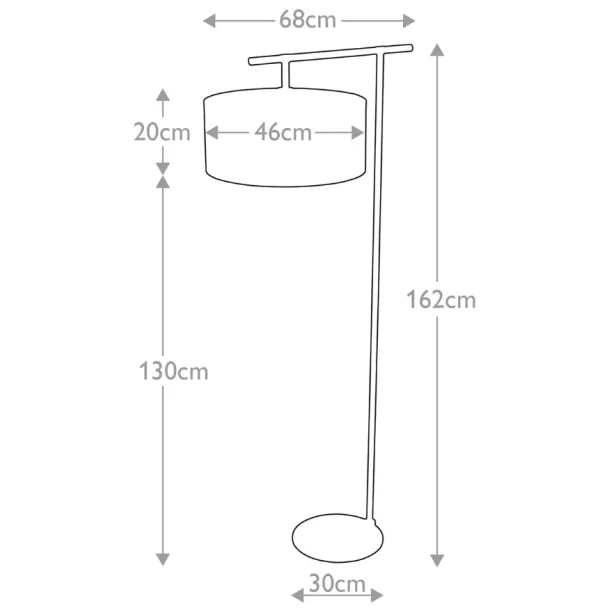 ELSTEAD BALANCE-FL-BKPB Lampa podłogowa Balance - 1 źródło światła - Czarna z polerowanym mosiądzem