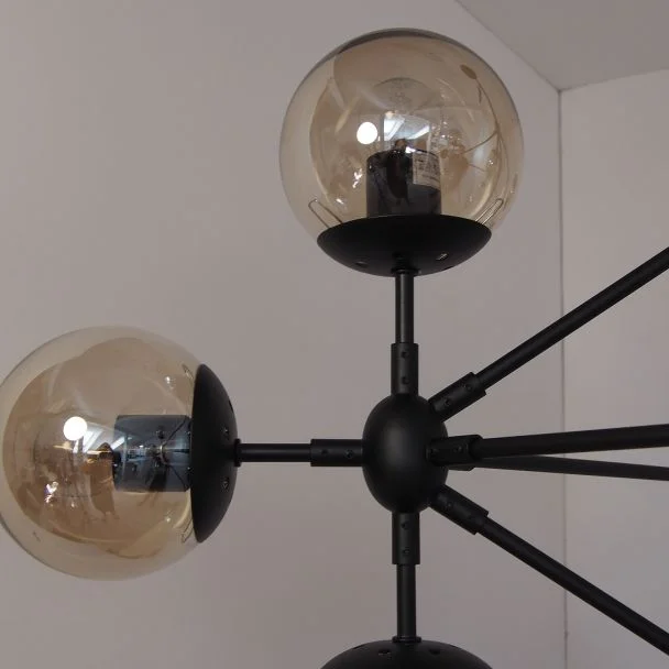 Step into Design ST-9047-15 Lampa wisząca ASTRIFERO-15 bursztynowo czarna 110 cm
