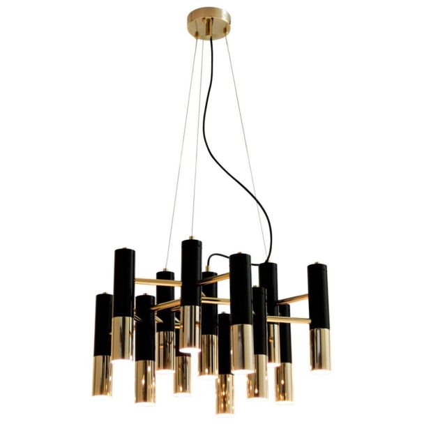 Step into design ST-5719-13 Lampa wisząca GOLDEN PIPE-13 czarno złota 60 cm