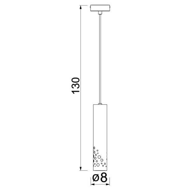 LUMINEX 5721 żyrandol Tibia Buble black 1xGU10