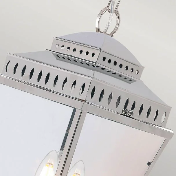 ELSTEAD Mansion House MANSION-HOUSE8-PN 3 Light Chain Lantern - Polished Nickel
