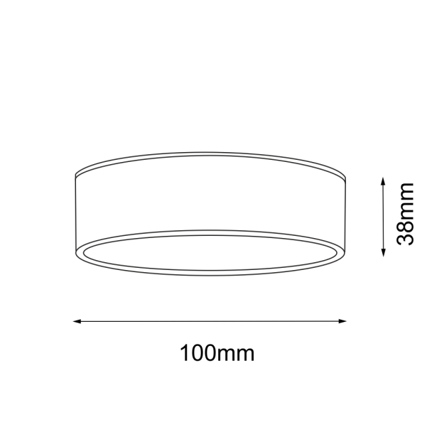 ANTIGO Plafon Tottori IL - Biały IP44 (100 mm) 4000K 8576