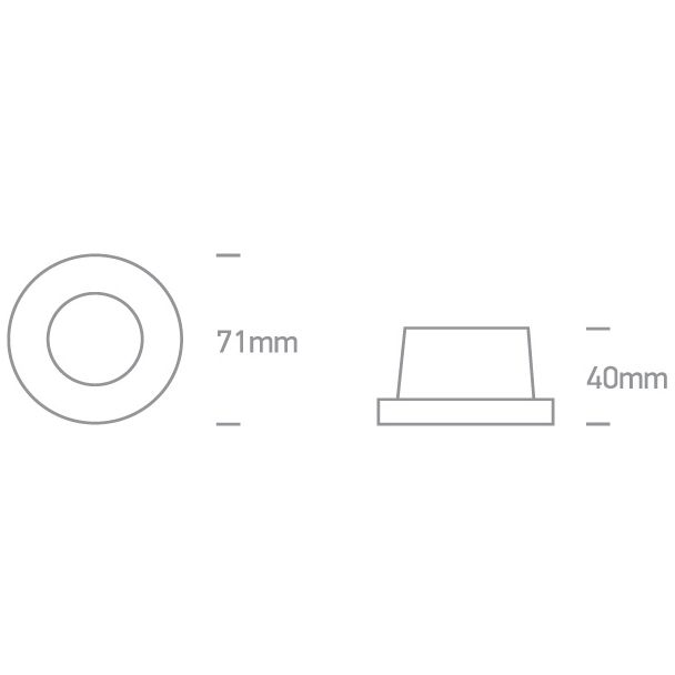 ONE LIGHT 10105H/BS Marotu mosiężny wpust z oprawką GU10 MR16 10W dark light
