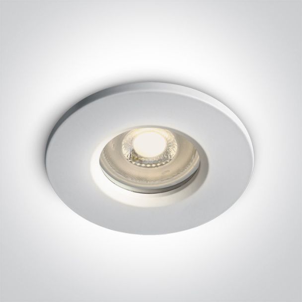 ONE LIGHT 10105R1/W Nikolaos biały wpust z oprawką GU10 MR16 50W IP65
