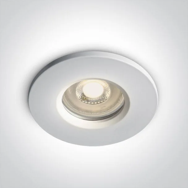 ONE LIGHT 10105R1/W Nikolaos biały wpust z oprawką GU10 MR16 50W IP65