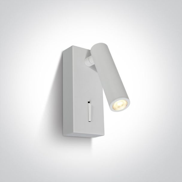 ONE LIGHT 65746/W/W Kandila biał przyłóżkowa oprawa COB LED 3000K 3W IP20