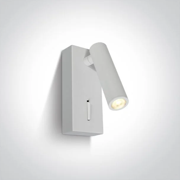 ONE LIGHT 65746/W/W Kandila biał przyłóżkowa oprawa COB LED 3000K 3W IP20