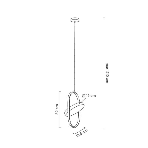 MOOSEE MSE1501100469 lampa wisząca SPINNER 19 złota