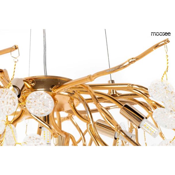 MOOSEE 5900168832947 lampa wisząca RIVIERA 60 złota /  clear