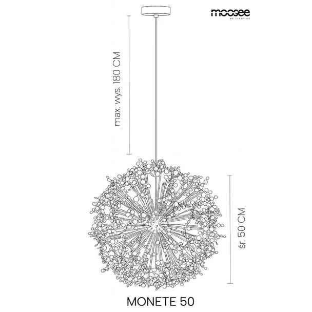 MOOSEE MSE1501100579 lampa wisząca MONETE 50 złota