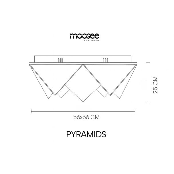 MOOSEE MSE1501100589 lampa sufitowa PYRAMIDS  złota
