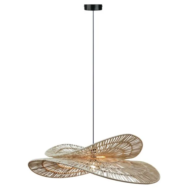 LIGHT PRESTIGE LP-2704/1P NT Rattanowa lampa wisząca Raya naturalna 1xE27