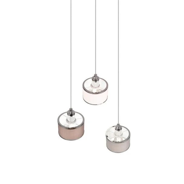 TRIO KAPRUN 311630306 LAMPA WISZĄCA srebrny i odcienie srebra