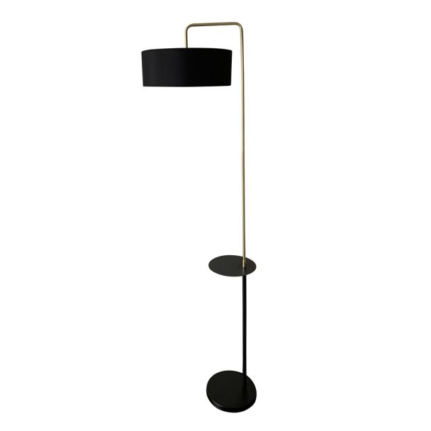 CANDELLUX 51-00026 IMPACT LAMPA PODŁOGOWA CZARNY+ZŁOTY MATOWY 1X40W E27 ABAŻUR CZARNY