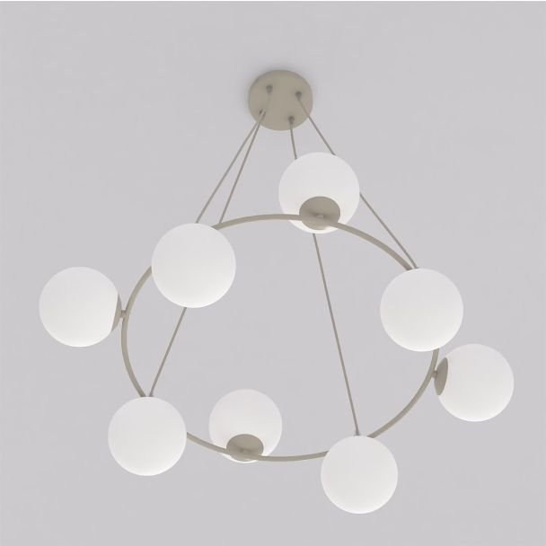 EMIBIG 1637/8 AZURA 8 MOKKA OPAL LAMPA WISZĄCA