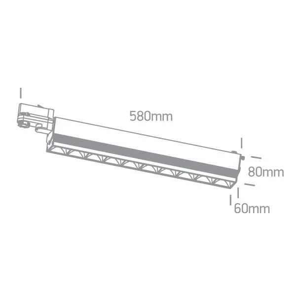 ONE LIGHT 65024T/W/W Ampares biały naświetlacz track z regulacą +-45°COB 3000K 10x5W