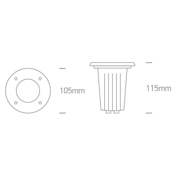 ONE LIGHT 69006G Demiri wpust ze stali nierdzewnej 316 z oprawką GU10 M16 IP67 GU10 35W