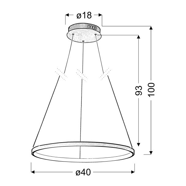 CANDELLUX 31-64646 LUNE LAMPA WISZĄCA 40 OKRĄGŁY 25W LED 4000K CHROM