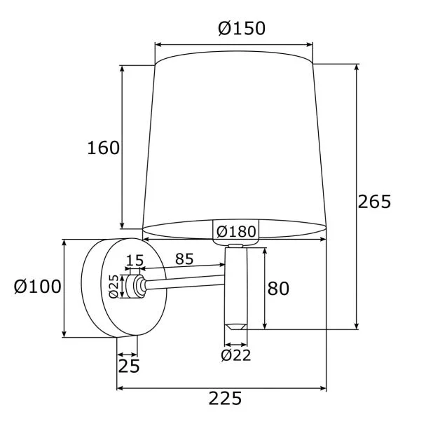 ARGON PONTE PLUS 4727 kinkiet 1 pł.