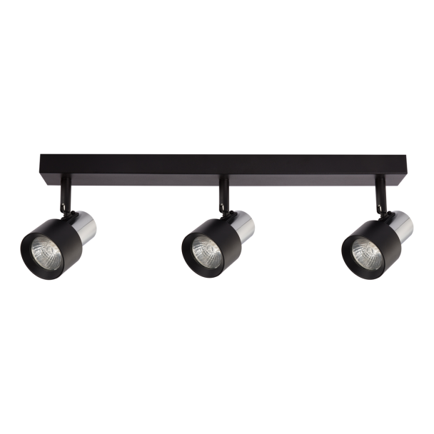 MILAGRO ML9949 Lampa Sufitowa Cino 3xGU10 Czarny + Chrom