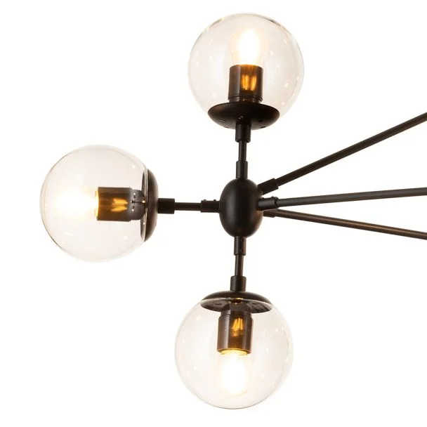 Step into Design ST-9047-15 transparent Lampa wisząca ASTRIFERO-15 transparentno czarna 110 cm