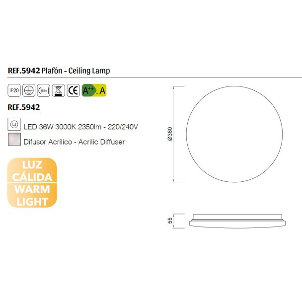 MANTRA Lampa sufitowa ZERO 5942
