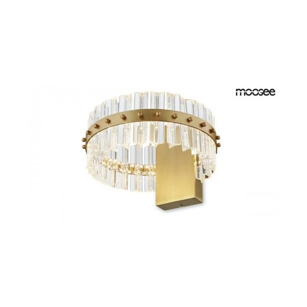 Moosee MSE01040015 MOOSEE kinkiet SATURNUS WALL złoty - LED, kryształ, stal szczotkowana