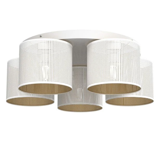 LUMINEX 5263 oprawa sufitowa Loft shade plafon biały złoty