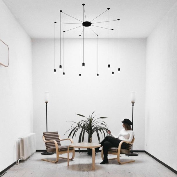 Step into Design XT005-9P Lampa wisząca LINEA-9 czarna