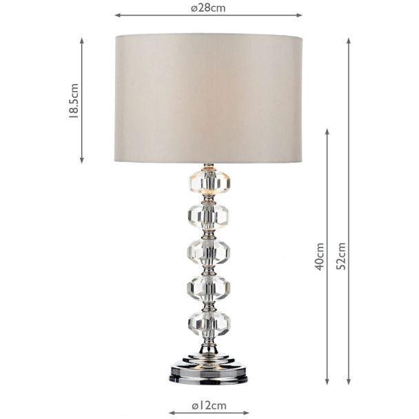 DAR OLE4250 OLEANA TL POL CHR CRYSTAL CW SHD