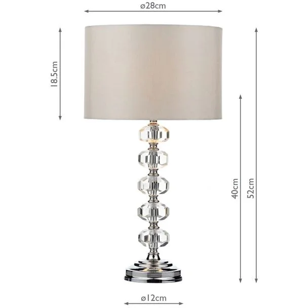 DAR OLE4250 OLEANA TL POL CHR CRYSTAL CW SHD
