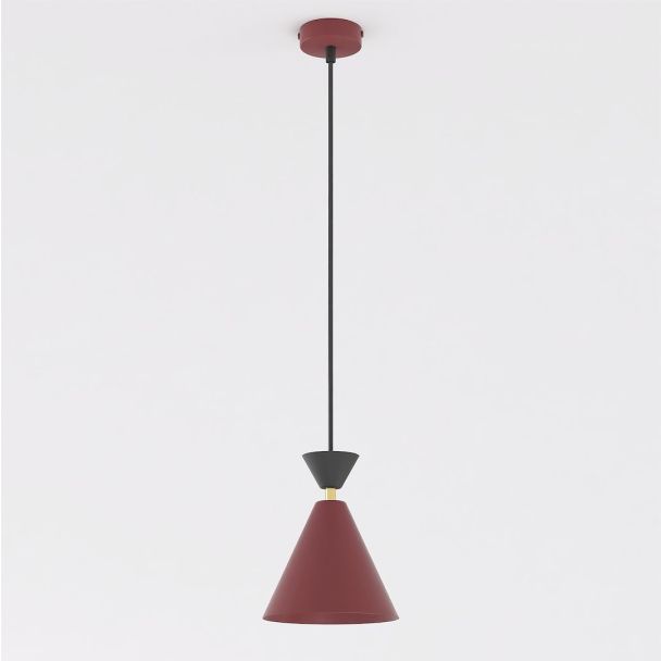 EMIBIG 1740/1 KLEVER 1 BURGUNDY BLACK Lampa wisząca