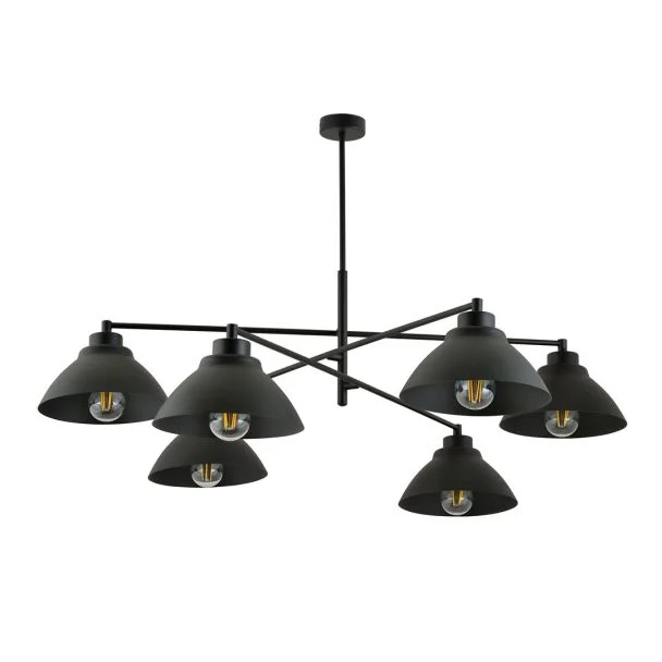 EMIBIG 1211/6 LAMPA SUFITOWA MAVERICK 6 BLACK