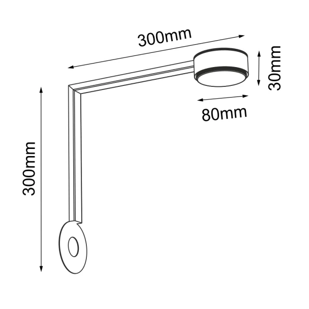 ANTIGO Kątownik ściana-sufit do systemu modułowego Drop Line - Czarny 1049