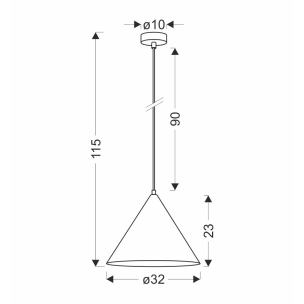 CANDELLUX 31-23445 DUNCA LAMPA WISZĄCA 32 CZARNY 1X40 E27 KLOSZ CIEMNY ORZECHOWY