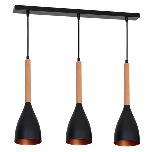 LUMINEX 9114 żyrandol Muza black/gold